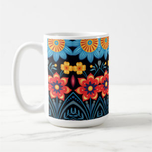 floral coffee mug
