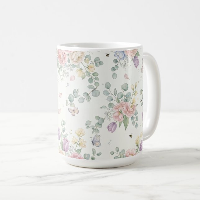 floral coffee mug (Front Right)