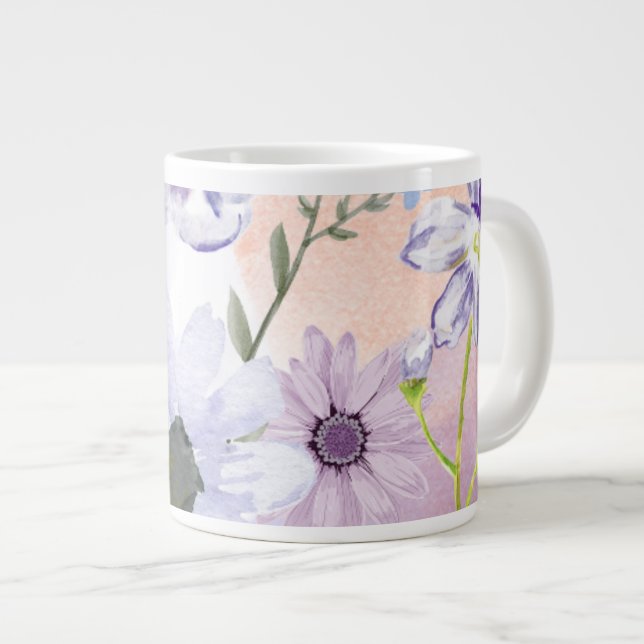 floral coffee mug cute flower design mug (Front Right)