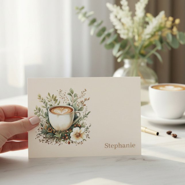 Floral Coffee Mug Personalised Card (Creator Uploaded)