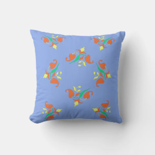 Floral Colorful Pattern Print Throw Pillow Cushion