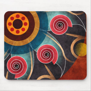 Floral Colour Abstract Vector Art Mousepad