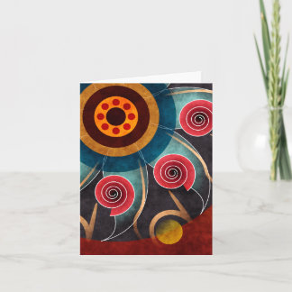 Floral Colour Abstract Vector Art Note Card