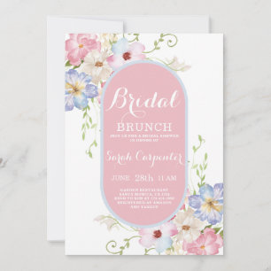 Floral colourful Bridal Shower Invitation