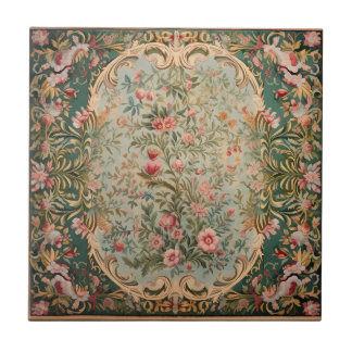 Floral Colourful Oriental Carpet Tile