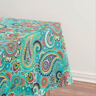 Floral Colourful Paisley Tablecloth