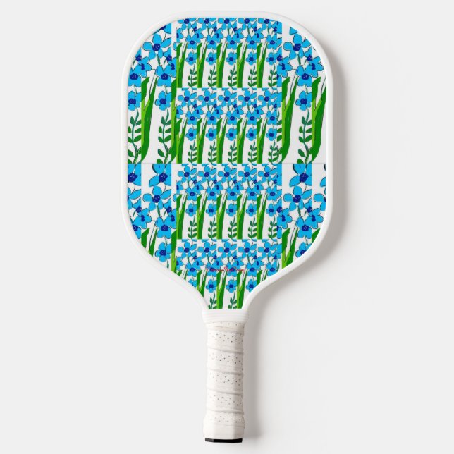Floral, colourful pickleball paddle (Back)