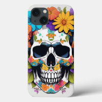 Floral Colourful Skull
