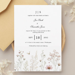 floral colourful summer invitation