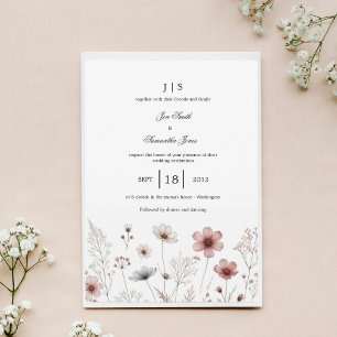 floral colourful summer invitation