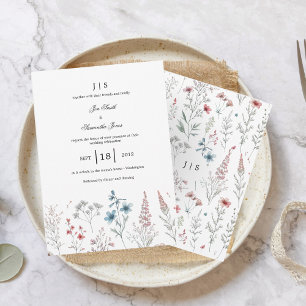 floral colourful summer invitation