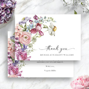 Floral Colourful Thank You Card