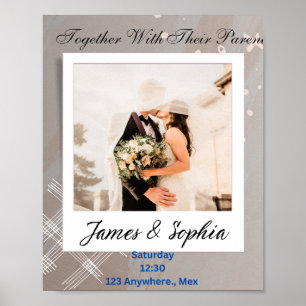 Floral Colourful Wedding Invitation Postcard Poster