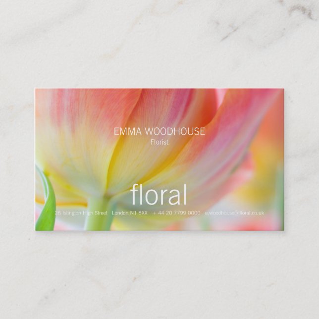 Floral - Colours of Spring Business Card (Front)