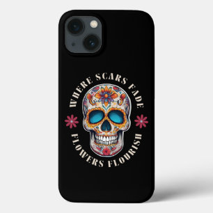 Floral Colours Skull Motivational & Inspirational  iPhone 13 Case