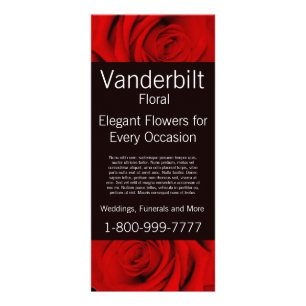 Floral Company FloristrRed Roses Rack Card