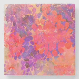 floral composition stone coaster