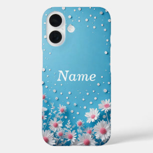 Floral Composition with Polka Dot Background iPhone 16 Case