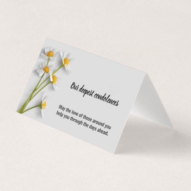 Floral Condolence Symphathy Card (Front)