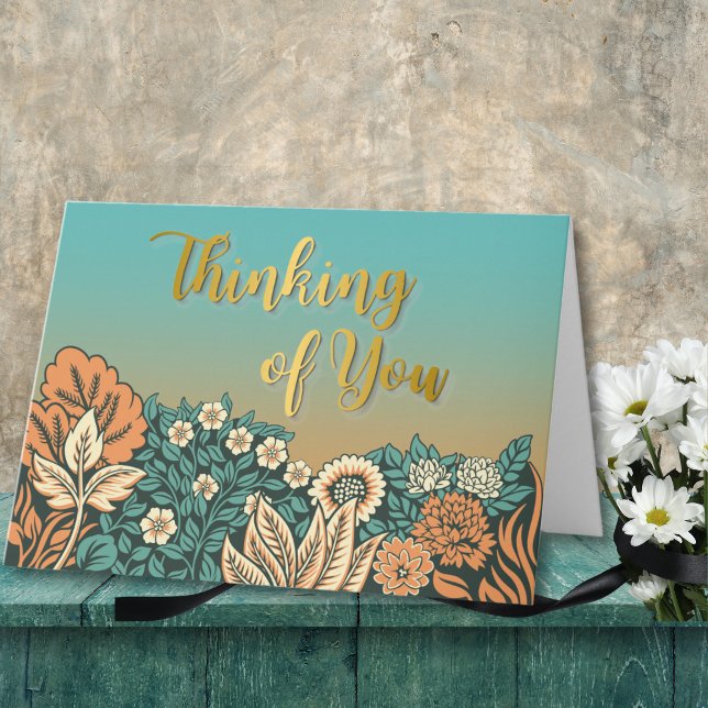 Floral Condolence Thinking of You Comfort Card (Creator Uploaded)