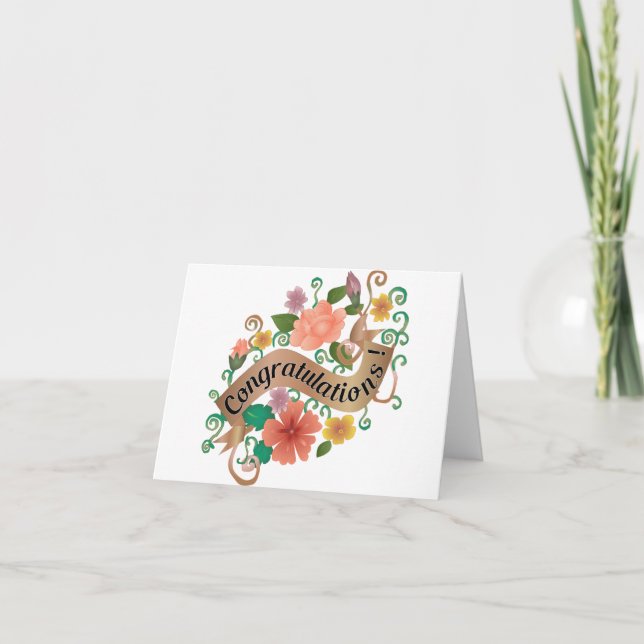 Floral Congratulations Card (Front)