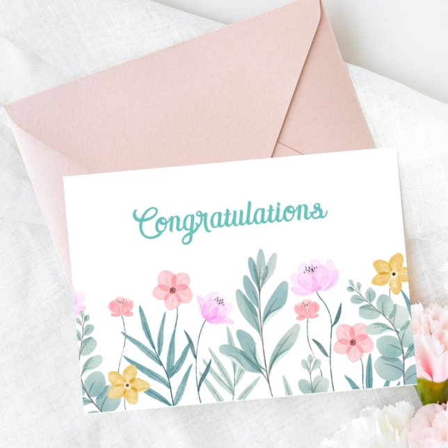 Floral Congratulations Card (Creator Uploaded)