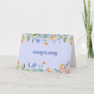 Floral Congratulations Card