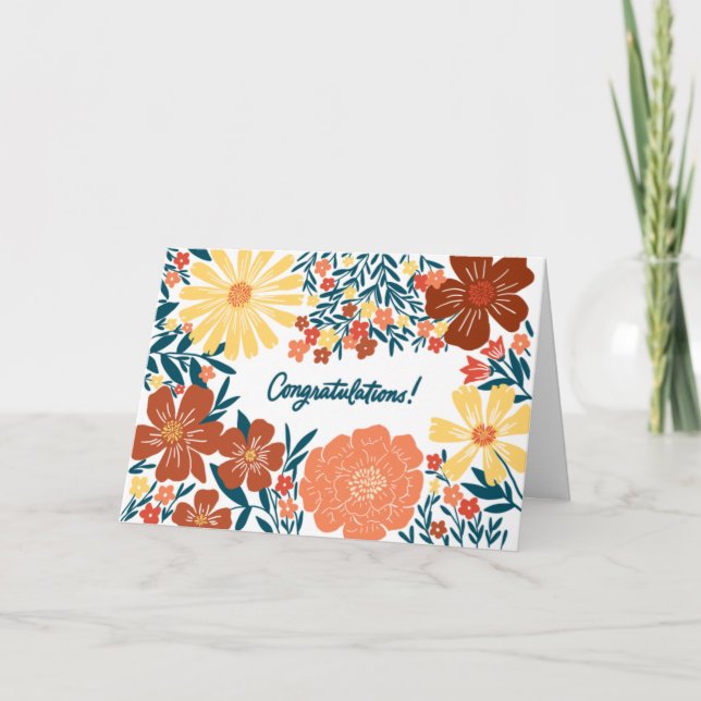 Floral Congratulations, inside blank card (Front)