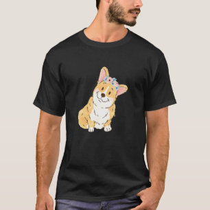 Floral Corgi Pembroke Welsh Corgi Mum T-Shirt