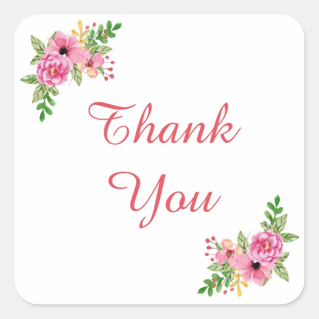 Floral Cornered Sticker (Front)