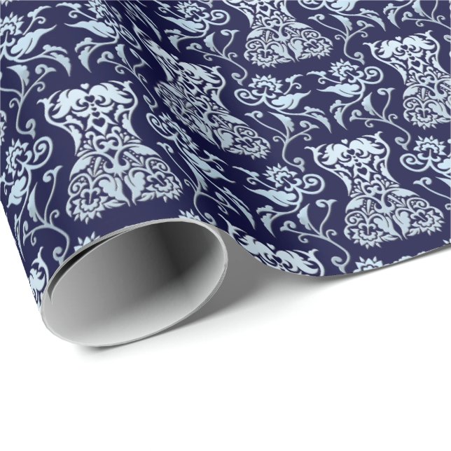 Floral Corset Damask Pattern Wrapping Paper (Roll Corner)