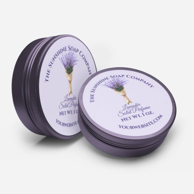 Floral Cosmetics Label - Lavender on Purple bkgd (Creator Uploaded)