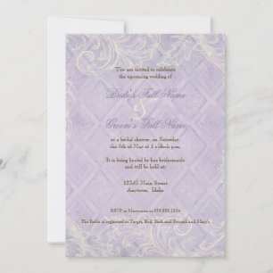 Floral Cottage by the Sea Shells Beachy Wedding Invitation
