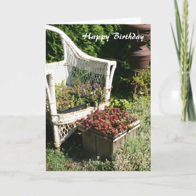 Floral Country Charm Birthday Greeting Card (Front)