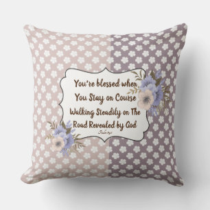 Floral Country Mocha Eyelet Pillow