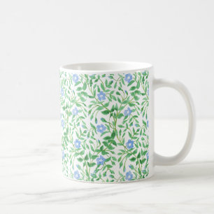 Floral Country-style Blue White Periwinkle Pattern Coffee Mug