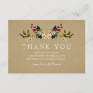 Floral Country Thank You Cards