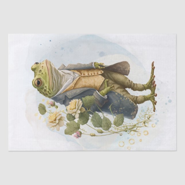 Floral Countryside Toad Character Tissue Paper (Front)