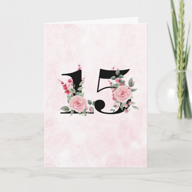 Floral Couple 15 - Anniversary Card (Front)