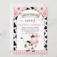 Floral Cow Print Have You Heard The Moos Birthday