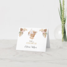 Floral Cradle Folded Thank You Card