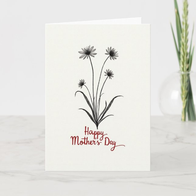 Floral Cream Background Card (Front)