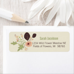 Floral Cream Peach Flowers