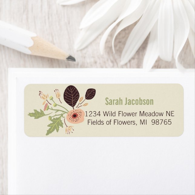 Floral Cream Peach Flowers (Insitu)