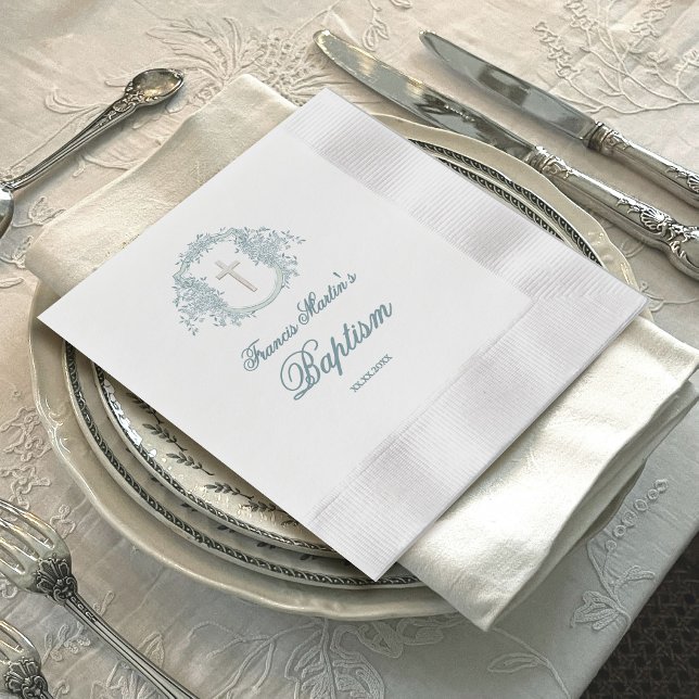 floral crest | Baptism Napkin (Creator Uploaded)