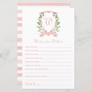 Floral Crest Wishes for Baby