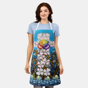 Floral Cross Apron