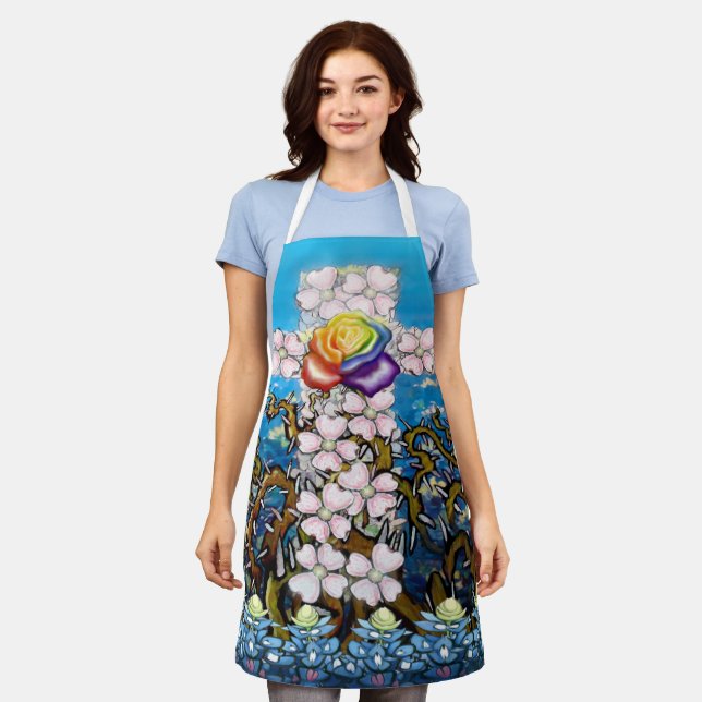 Floral Cross Apron (Worn)