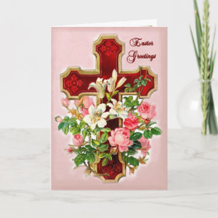 Floral Cross Card