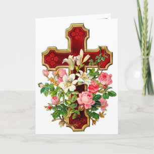 Floral Cross Card